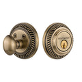 Antique Brass Single Cylinder Deadbolt Y143678