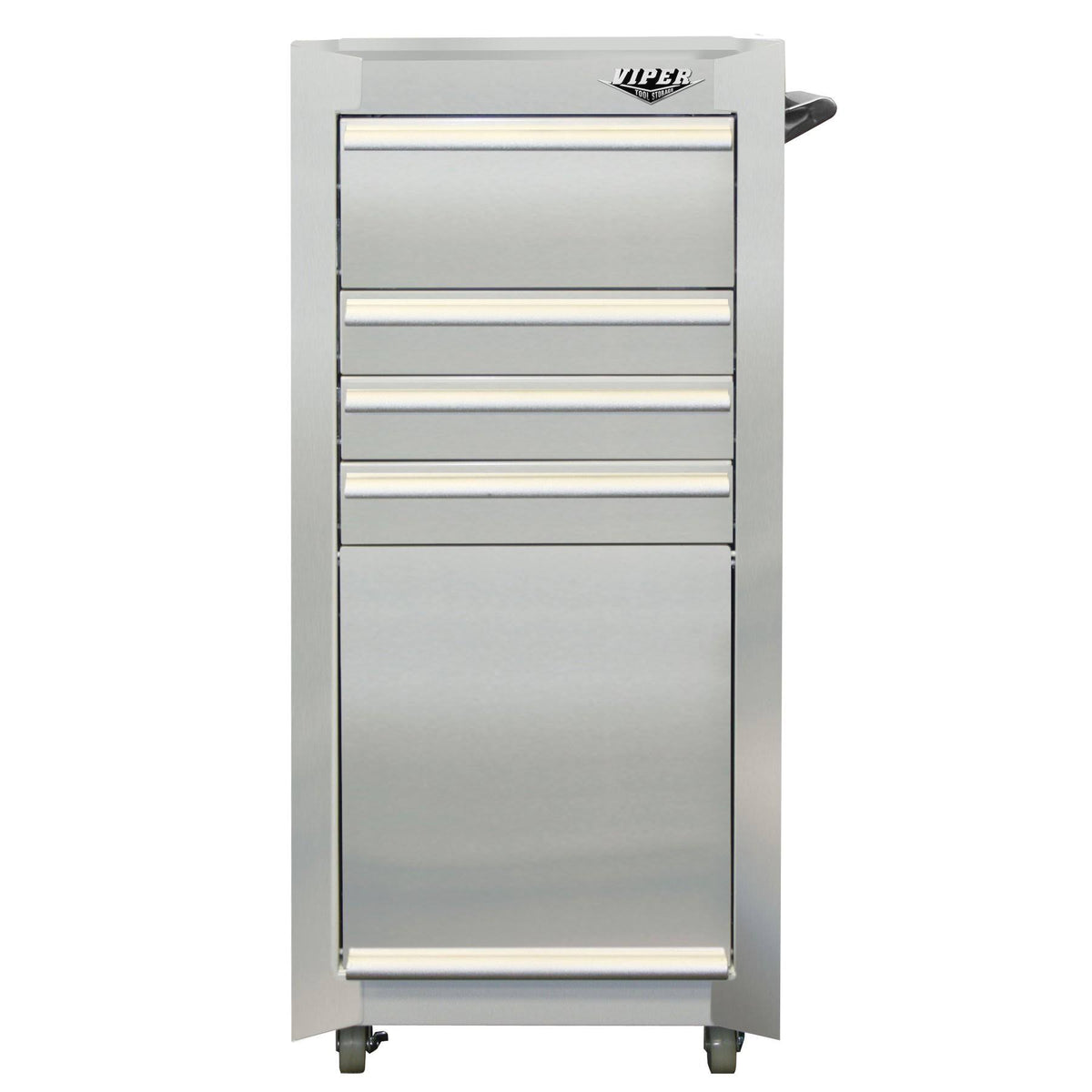 16-inch 4-Drawer Stainless Steel Rolling Tool Storage Q84446