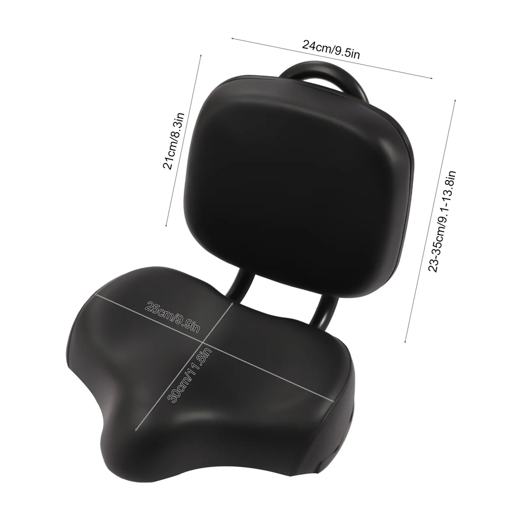 Extra Wide Leather Bike Saddle Seat with Backrest C588470