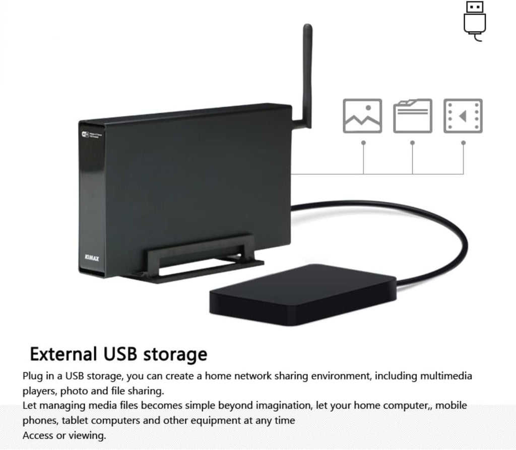 6TB 3.5 inch WiFi Wireless NAS Private Cloud Storage Hard Disk Box, Pack of 2 J92759