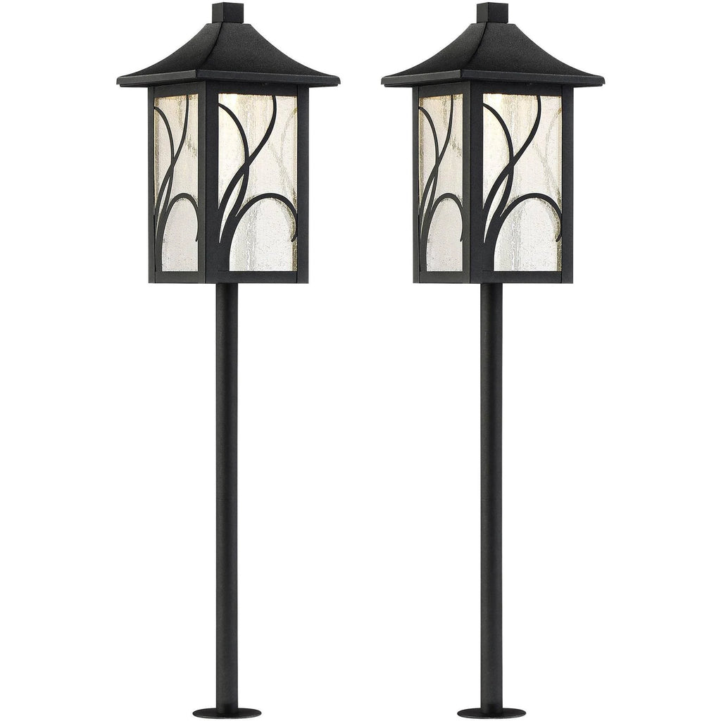 Black LED Landscape Path Light Set of 2 F5402