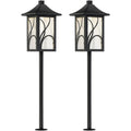 Black LED Landscape Path Light Set of 2 F5402