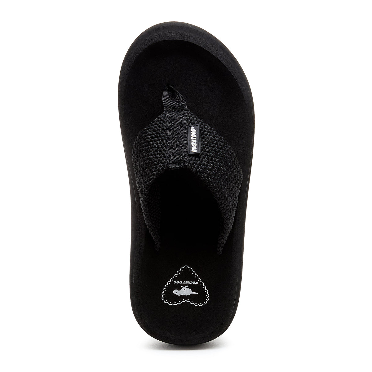 Sandy Black Webbing Platform Flip Flop